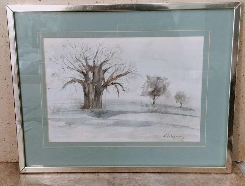 Beautiful Water Colour on Paper by M Volgemey (Nr12)