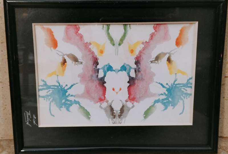 Genuine 1948 Hermann Rorschach Psychometric Testing Plate (Plate X)