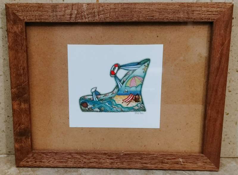 Superior Quality High Gloss Shoe Art Print of Renowned Fine Art Printmaker Tracy Paul. (Nr3)