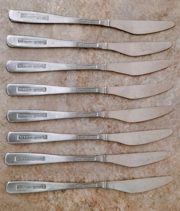 Set of 8 Stainless Steel Arthur Price British Airways Small Knives