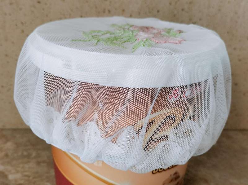 Quality Well Made Netting with Embroidery for Milk/etc Jugs