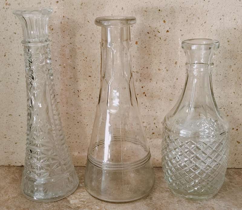 Collectible Glass Bottles Set 3