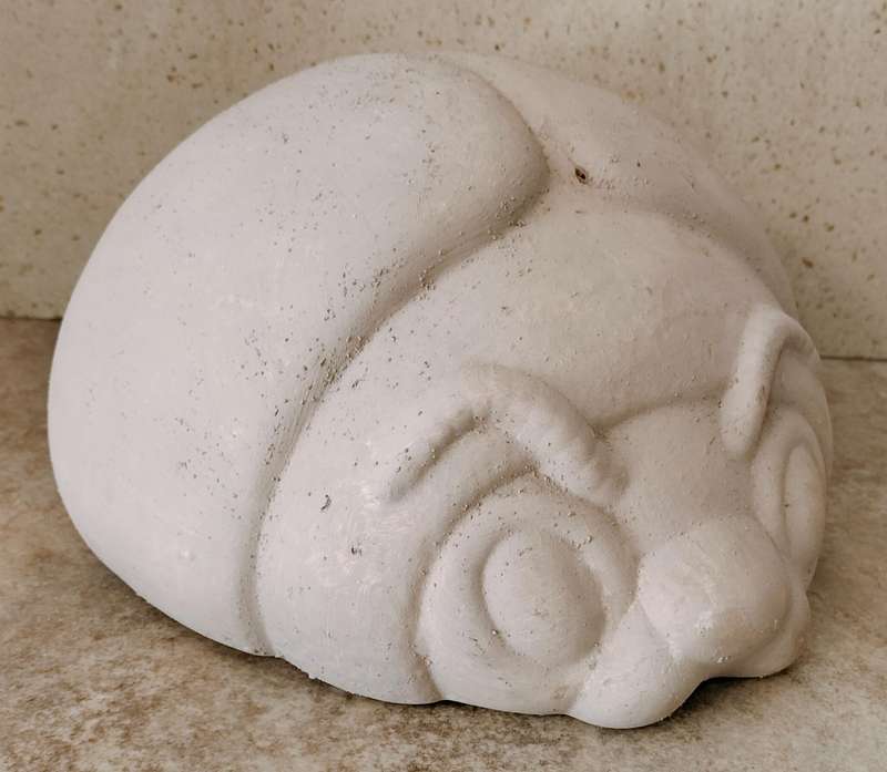 A Magnificent Extra Large Plaster of Paris Painted Ladybug Garden Decoration