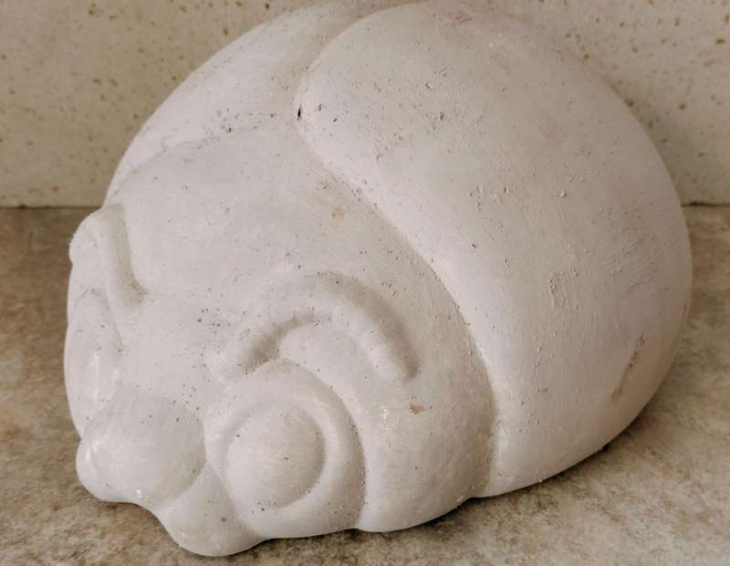A Magnificent Extra Large Plaster of Paris Painted Ladybug Garden Decoration