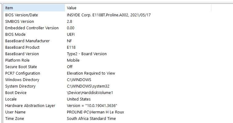 Proline-PC Intel Celeron CPU v146env 12.5 inch N3060  @ 1.60GHz  1.60 GHz 4,00 RAM 64-bit Windows 10