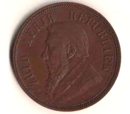 ZAR Kruger 1898 Penny  AU condition!