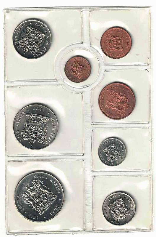 RSA 1977 mint set 1/2c to R1