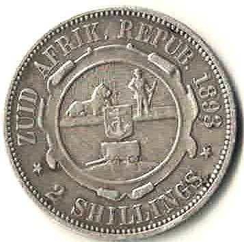 ZAR Kruger 1893 2 shilling.RARE. Condition!