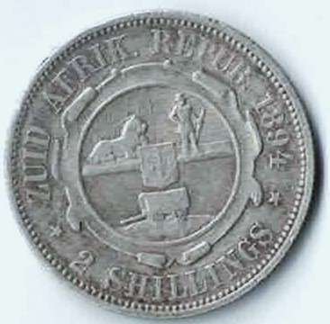 ZAR Kruger 1894 2 shilling