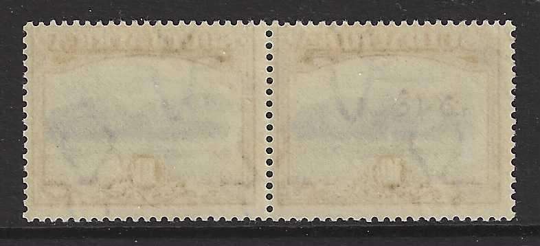 Union 1927 London 10/- VIGNETTE SHIFTED right. Superb MNH. See below.