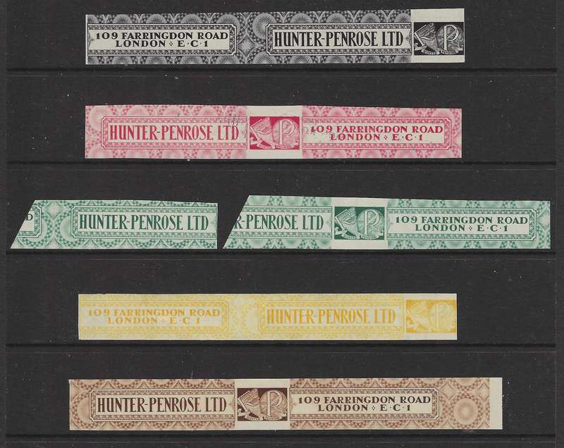 Union 1929 Rare set Darmstadt Trial Hunter Penrose labels in all 5 colours. See below.