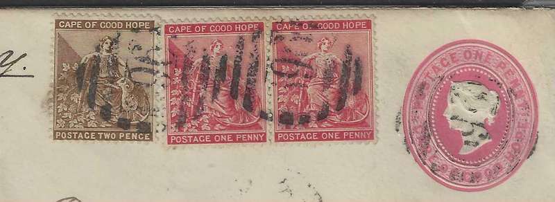 Cape 1894 PROVING "LADY GREY, DIV. ALIWAL NORTH" cds. / BONC 696. Superb, scarce postal stationary.