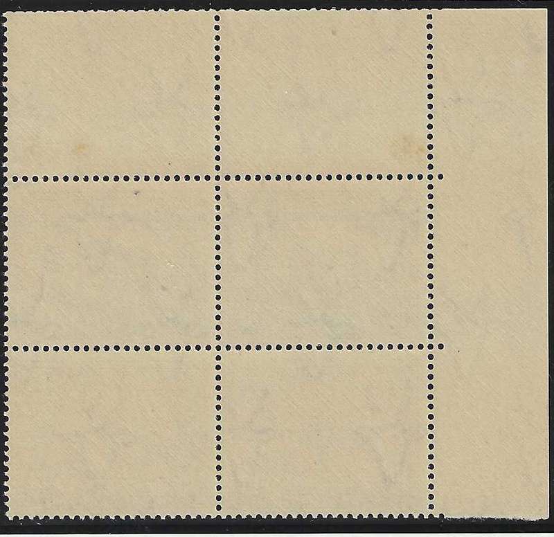 Union 1939 10/- top left block superb MNH. CV R 4,000. SACC 63/SG 64c. See below.