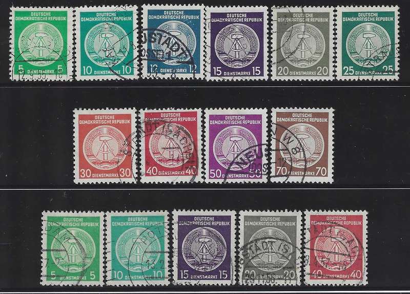 Germany (East) 1950/60 Scarce extended set of 43 fine used. CV R 6,750. See below.