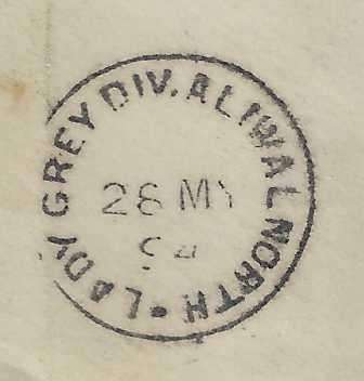 Cape 1894 PROVING "LADY GREY, DIV. ALIWAL NORTH" cds. / BONC 696. Superb, scarce postal stationary.