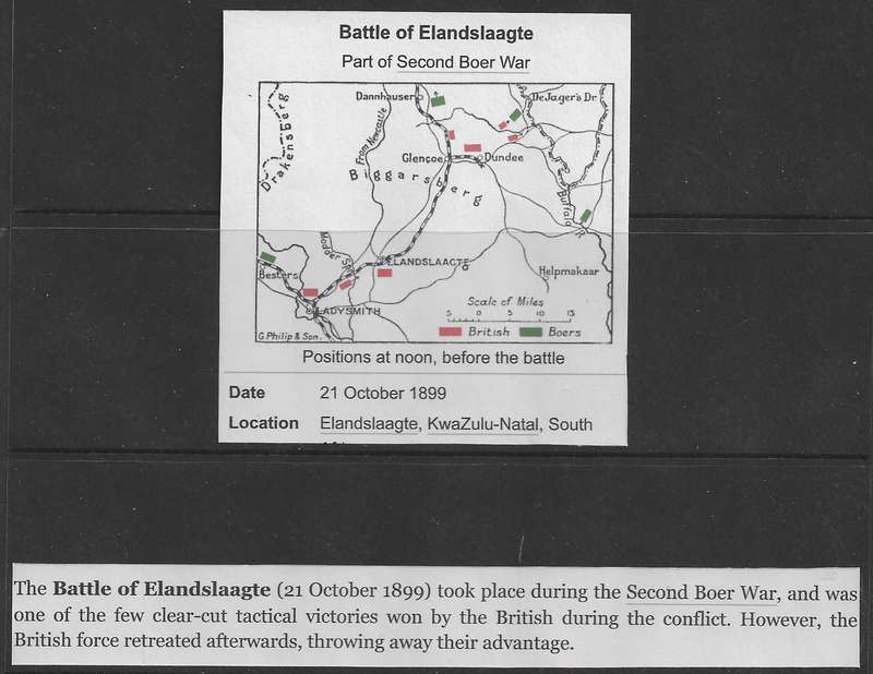Natal 1900 Rare Elandslaagte Ovals without ZAR base on cover to JHB. See below.