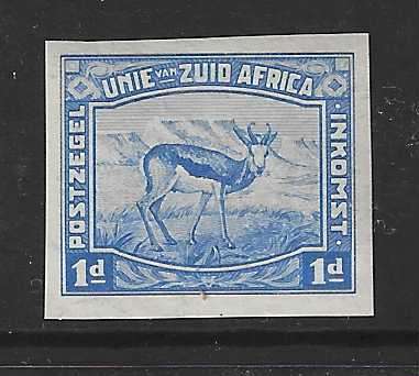 Union: 1923 Very scarce Imperf blue Harrison Essay  MNH. See below.