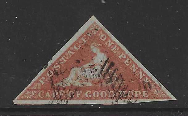 Cape 1853/63 Sideways wmk. SACC 3b. R 25,000. Fine used. See below.