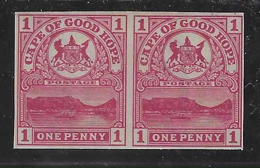Cape 1900 Table Mountain Imperforate Plate Proof pair. VFM. See below.