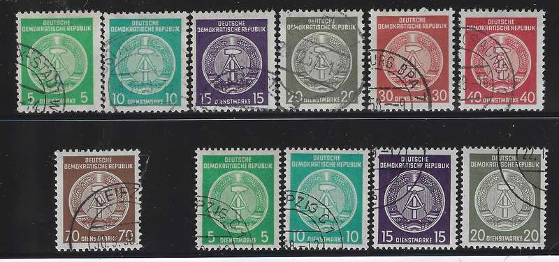 Germany (East) 1950/60 Scarce extended set of 43 fine used. CV R 6,750. See below.