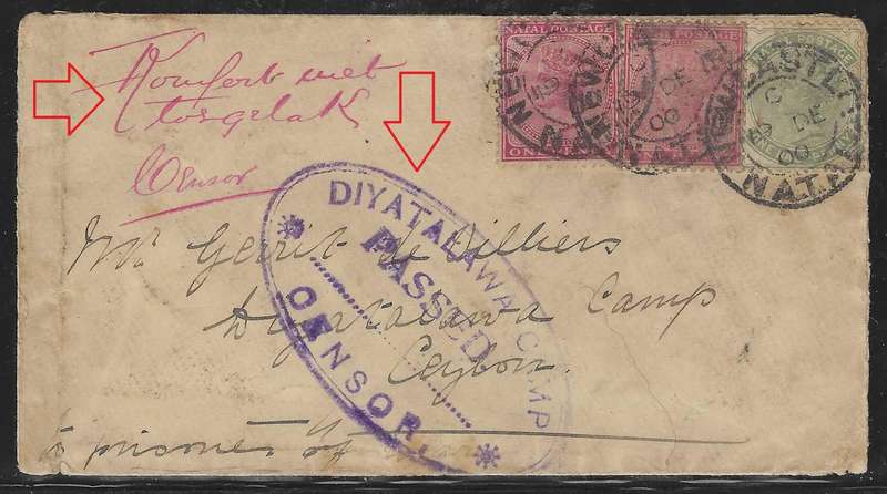 Boer War: scarce trio Diyatalawa Camp, Ceylon. See below.