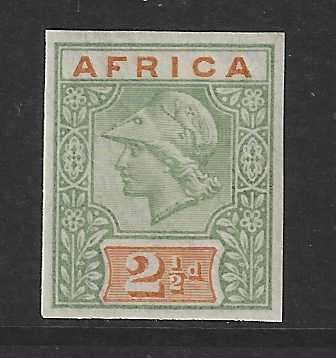 `AFRICA` De La Rue Imperf dull green and dull orange. Superb MNH/Scarce. See below.