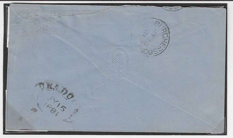 Cape 1881 (JU 15) the 1880 "3" black surcharge on Cradock/Burghersdorp cover. See below.