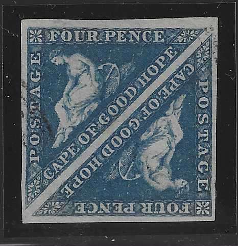 Cape 1853/63 SACC / SG 4a choice pair with Holcombe certificate. See below.