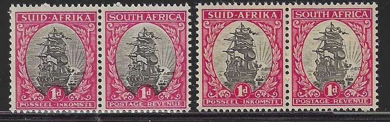 Union 1934 SACC 56 variety - "retouched sky". UHB 45B V25 . Scarce. Superb mint. See below.