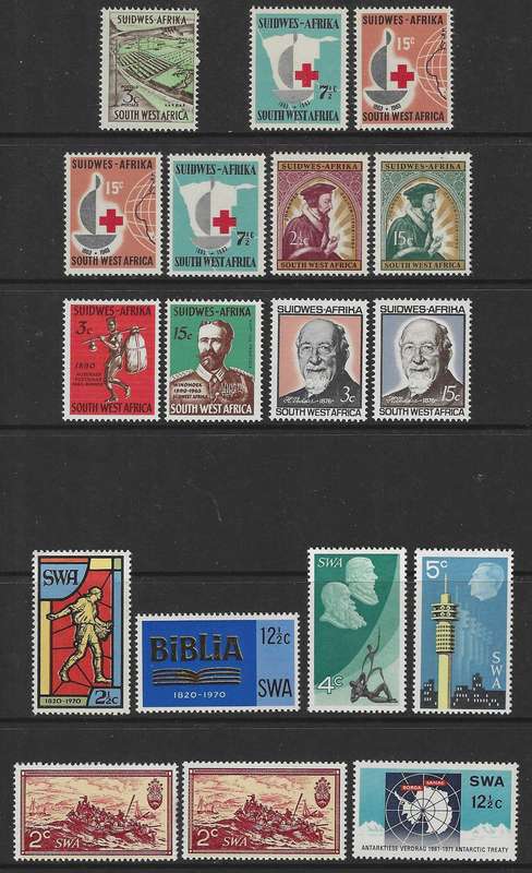 SWA 1961/79 Eleven sets/issues mostly MNH. CV R 3,700. See below.