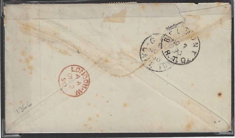 Cape 1890 Rarity: only Thornhill cds and BDC "10" on cover. See below.