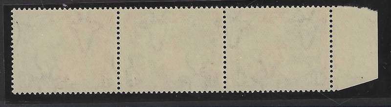Union: 1932 Roto 4d `Spear Flaw` strip. Wm up. CV R 16,000 plus. Superb MNH. SACC47. See below.