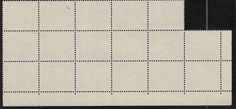 Union 1923 Harrison Essay Rarity: Sheet no. corner of 17 with Caduceus watermark. See below.