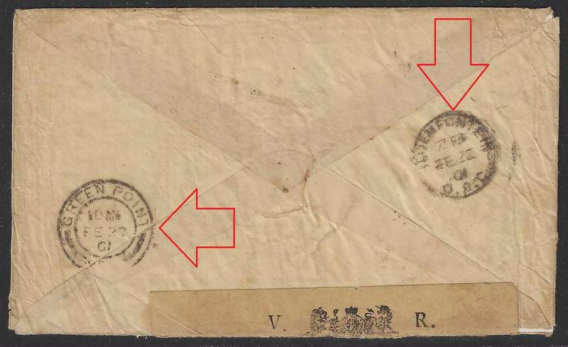 Boer War rarity: 1901 POW Taxed proving cover Ladybrand/Bloem/Green Point/St. Helena. See below.