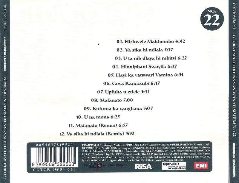 George Maluleke Navanwanati Sisters - Hirhwele Makhombo (CD, Album)