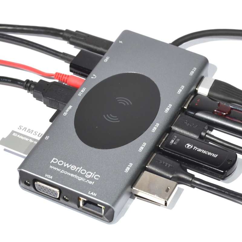 USB-C Multi-Function Docking Station (13-in-1 Hub with 15W Wireless Charger)