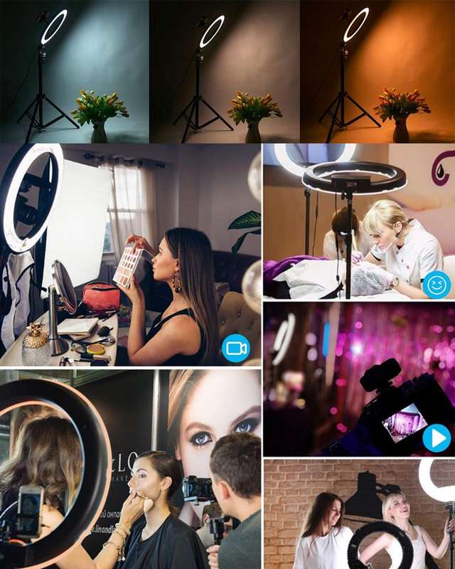 10" RGB LED Ring Light with 176cm Tripod Stand & Phone Holder