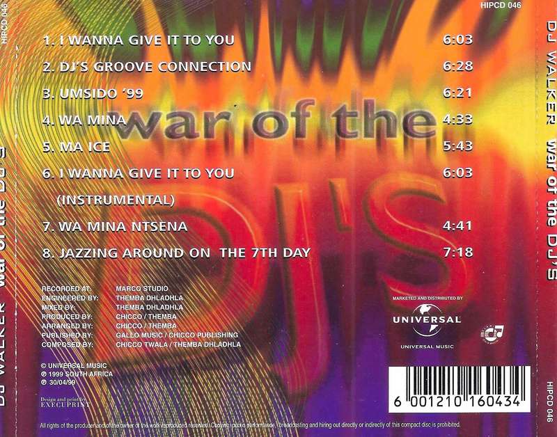 DJ Walker (3) - War Of The DJ's (CD, Album)