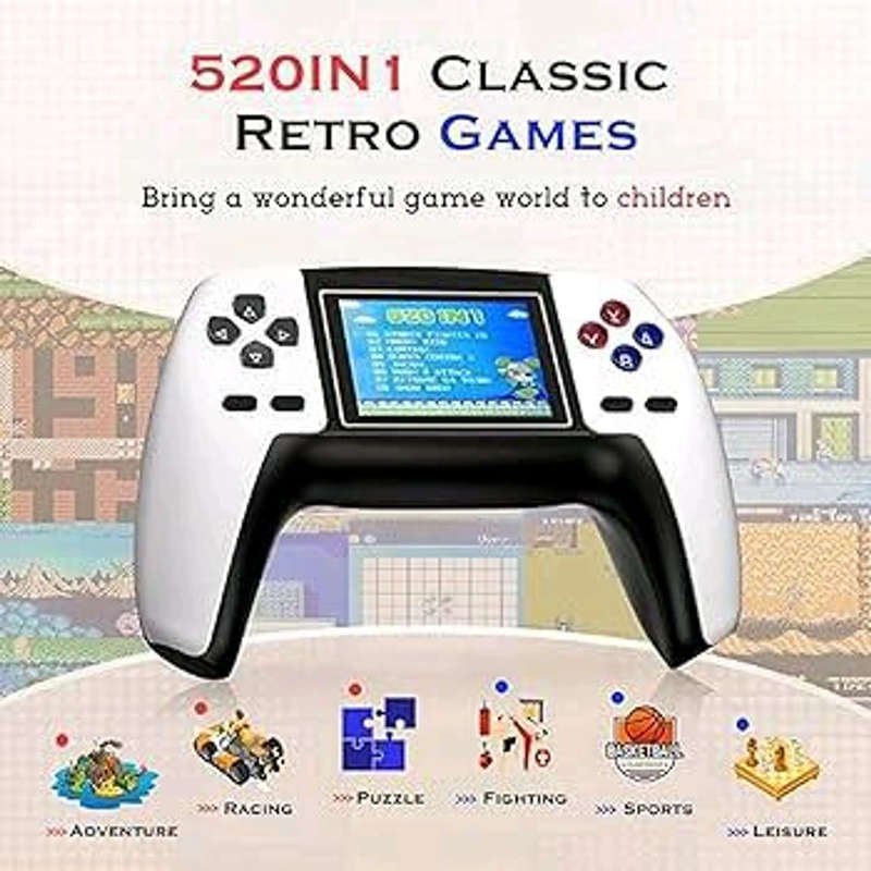 ControllerView Retro Console with built-in Screen and 520 Games