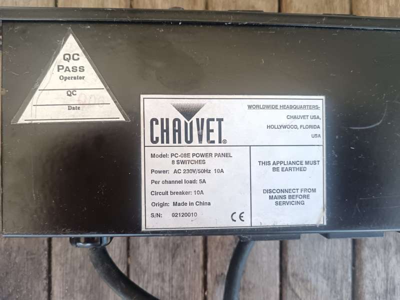 Chauvet PC-08 Power Panel 8 Switches