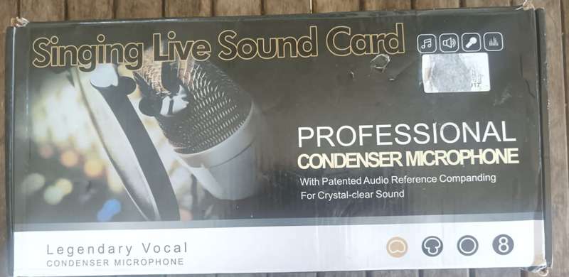 Professional Studio Recording Microphone Kit With V8 Sound Card