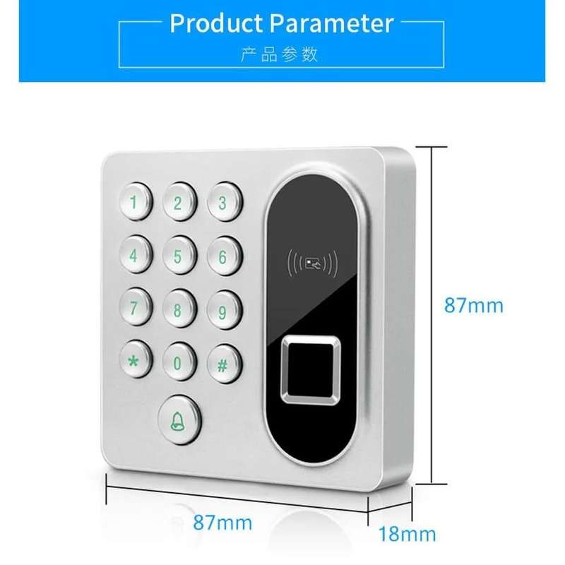 Keypad, Card & Fingerprint Access Control System