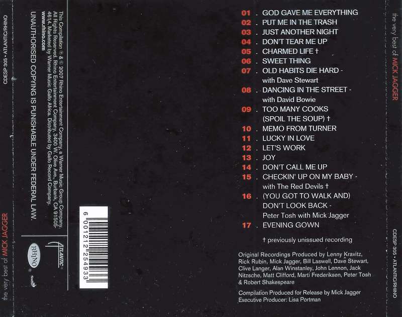 Mick Jagger - The Very Best Of (Cd Album)