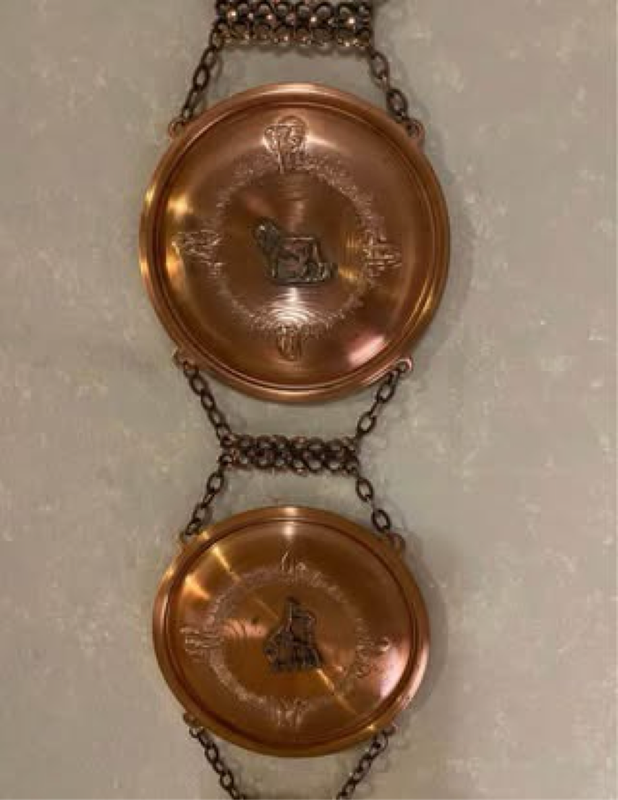 vintage real copper African wall hanging.
