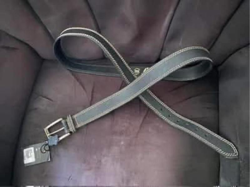 Three extra large genuine leather mens belts