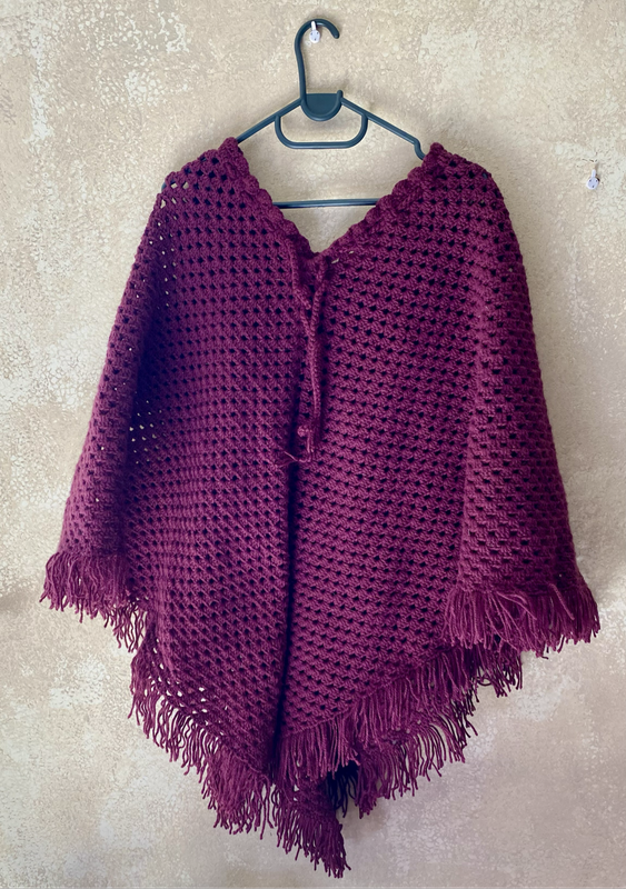 Custom made wool poncho