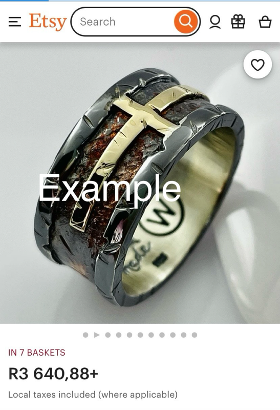 925 silver handmade Celtic mens ring with various metal accents