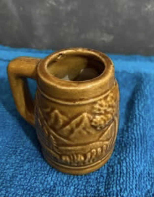 Vintage mini with windmill beer stein / mug