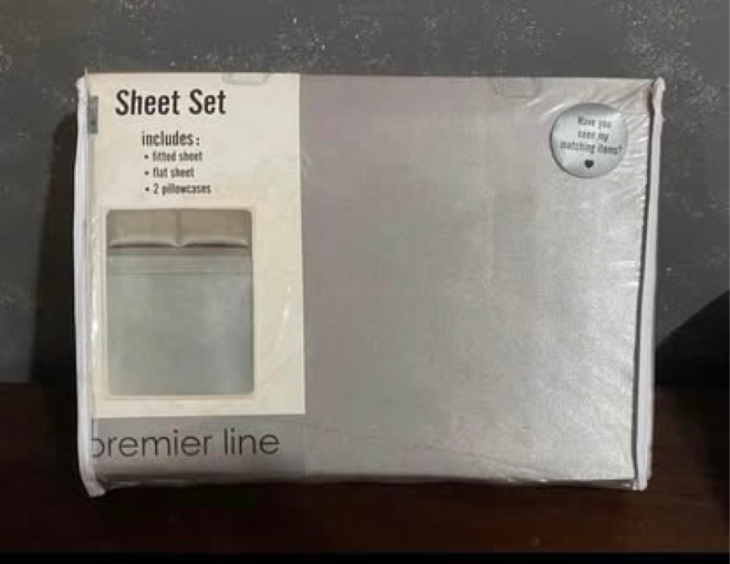 Silver double bed satin sheet packs