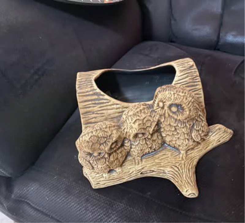 Vintage owl ornament or vase - collectors item, antique, vase, planter